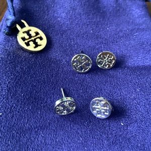 Tory Burch Women Stud Earrings, Silver